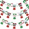 Big Dot of Happiness Merry Little Christmas Tree - 90 Chain Links & 30 Paper Tassels Decor Kit - Red Truck Christmas Party Paper Chains Garland- 21 ft